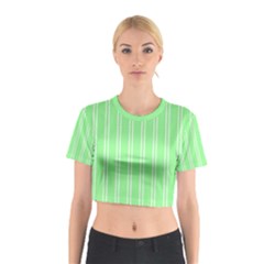 Nice Stripes - Mint Green Cotton Crop Top