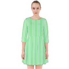 Nice Stripes - Mint Green Smock Dress