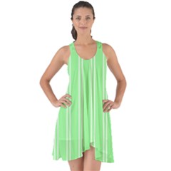 Nice Stripes - Mint Green Show Some Back Chiffon Dress