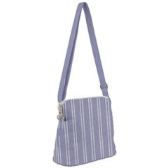 Nice Stripes - Silver Grey Zipper Messenger Bag by FashionBoulevard