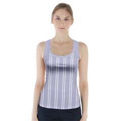 Nice Stripes - Silver Grey Racer Back Sports Top by FashionBoulevard