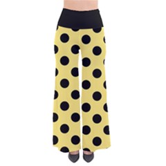 Polka Dots - Black On Blonde Yellow So Vintage Palazzo Pants by FashionBoulevard