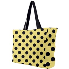 Polka Dots - Black On Blonde Yellow Simple Shoulder Bag by FashionBoulevard