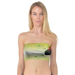 Birds And Sunshine With A Big Bottle Peace And Love Bandeau Top by pepitasart