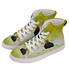 Birds And Sunshine With A Big Bottle Peace And Love Men s Hi-top Skate Sneakers by pepitasart