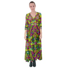 Birds In Peace And Calm Button Up Maxi Dress by pepitasart