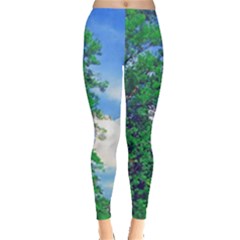 Drawing Of A Summer Day Leggings  by Fractalsandkaleidoscopes