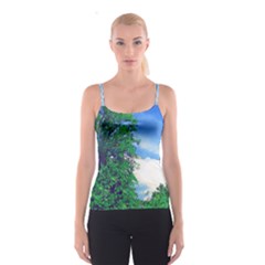 Drawing Of A Summer Day Spaghetti Strap Top by Fractalsandkaleidoscopes