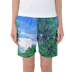Drawing Of A Summer Day Women s Basketball Shorts by Fractalsandkaleidoscopes
