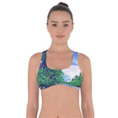 Drawing Of A Summer Day Got No Strings Sports Bra by Fractalsandkaleidoscopes