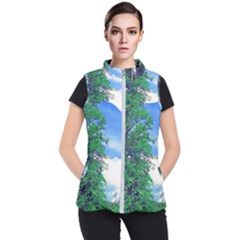 Drawing Of A Summer Day Women s Puffer Vest by Fractalsandkaleidoscopes