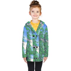 Drawing Of A Summer Day Kids  Double Breasted Button Coat by Fractalsandkaleidoscopes