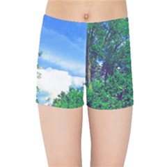 Drawing Of A Summer Day Kids  Sports Shorts by Fractalsandkaleidoscopes