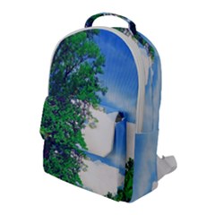 Drawing Of A Summer Day Flap Pocket Backpack (large) by Fractalsandkaleidoscopes