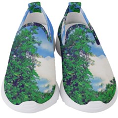 Drawing Of A Summer Day Kids  Slip On Sneakers by Fractalsandkaleidoscopes