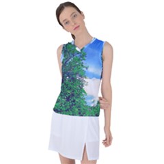 Drawing Of A Summer Day Women s Sleeveless Sports Top by Fractalsandkaleidoscopes
