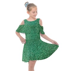 Sparkling Irish Cream Kids  Shoulder Cutout Chiffon Dress