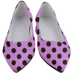 Polka Dots Black On Lavender Purple Women s Block Heels  by FashionBoulevard