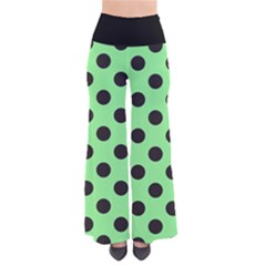 Polka Dots Black On Mint Green So Vintage Palazzo Pants