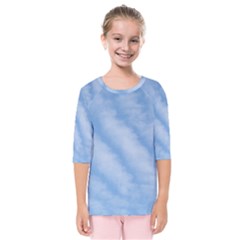 Wavy Cloudspa110232 Kids  Quarter Sleeve Raglan Tee