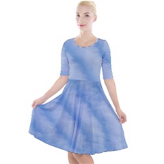 Wavy Cloudspa110232 Quarter Sleeve A-line Dress