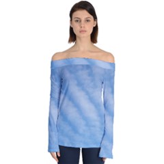 Wavy Cloudspa110232 Off Shoulder Long Sleeve Top by GiftsbyNature