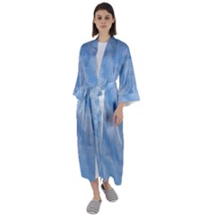 Wavy Cloudspa110232 Maxi Satin Kimono