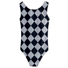 Block Fiesta Black And Abalone Grey Kids  Cut-out Back One Piece Swimsuit by FashionBoulevard