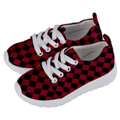 Block Fiesta Black And Carmine Red  Kids  Lightweight Sports Shoes by FashionBoulevard