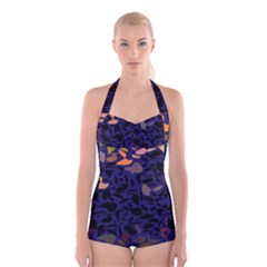 Zappwaits Boyleg Halter Swimsuit  by zappwaits