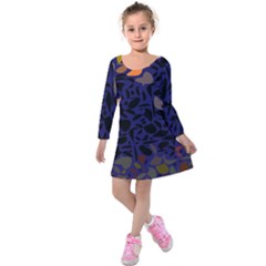 Zappwaits Kids  Long Sleeve Velvet Dress by zappwaits