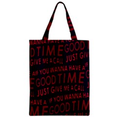 Motivational Phrase Motif Typographic Collage Pattern Zipper Classic Tote Bag by dflcprintsclothing