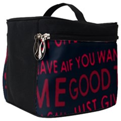 Motivational Phrase Motif Typographic Collage Pattern Make Up Travel Bag (big)