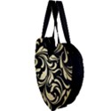 Black adn Gold Leaves Giant Heart Shaped Tote View3