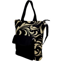 Black Adn Gold Leaves Shoulder Tote Bag by AngelsForMe