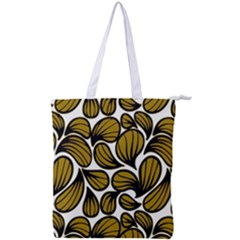 Gold Leaves Double Zip Up Tote Bag