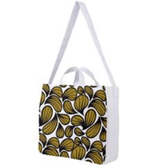 Gold Leaves Square Shoulder Tote Bag by AngelsForMe