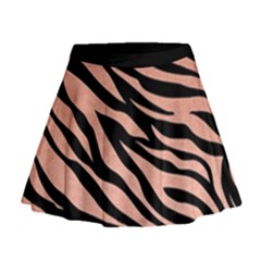 Tiger Rose Gold Mini Flare Skirt by AngelsForMe