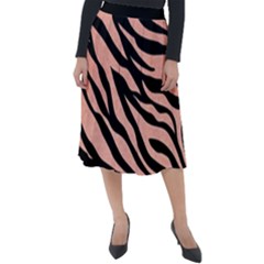 Tiger Rose Gold Classic Velour Midi Skirt 