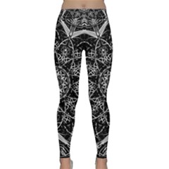 Black And White Pattern Classic Yoga Leggings by Sobalvarro