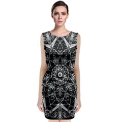 Black And White Pattern Classic Sleeveless Midi Dress by Sobalvarro