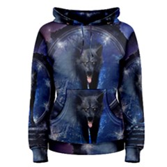 Awesome Wolf In The Gate Women s Pullover Hoodie