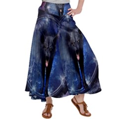 Awesome Wolf In The Gate Satin Palazzo Pants