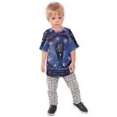 Awesome Wolf In The Gate Kids  Raglan Tee