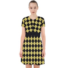 Block Fiesta Black And Ceylon Yellow Adorable In Chiffon Dress by FashionBoulevard