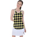 Block Fiesta Black And Ceylon Yellow Racer Back Mesh Tank Top View1