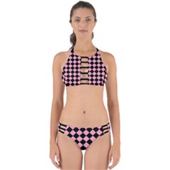 Block Fiesta Black And Flamingo Pink Perfectly Cut Out Bikini Set by FashionBoulevard