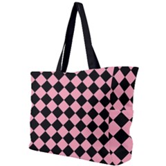 Block Fiesta Black And Flamingo Pink Simple Shoulder Bag by FashionBoulevard