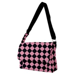 Block Fiesta Black And Flamingo Pink Full Print Messenger Bag (m) by FashionBoulevard