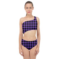 Block Fiesta Black And Imperial Purple Spliced Up Two Piece Swimsuit by FashionBoulevard